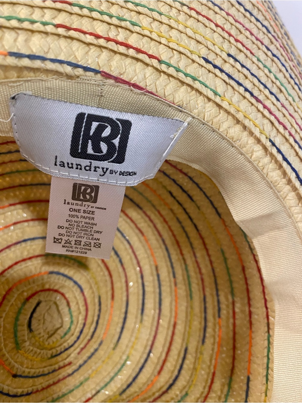 Laundry by Design Wide Brim Straw Sun Hat - Natural Beige - Picture 4 of 6